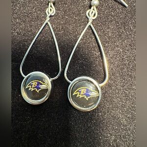 Baltimore Ravens Team Logo Earrings.